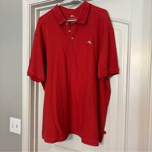 TOMMY BAHAMA MENS SUPIMA COTTON  POLYESTER PIQUE red POLO SHIRT SIZE XXL/TTG